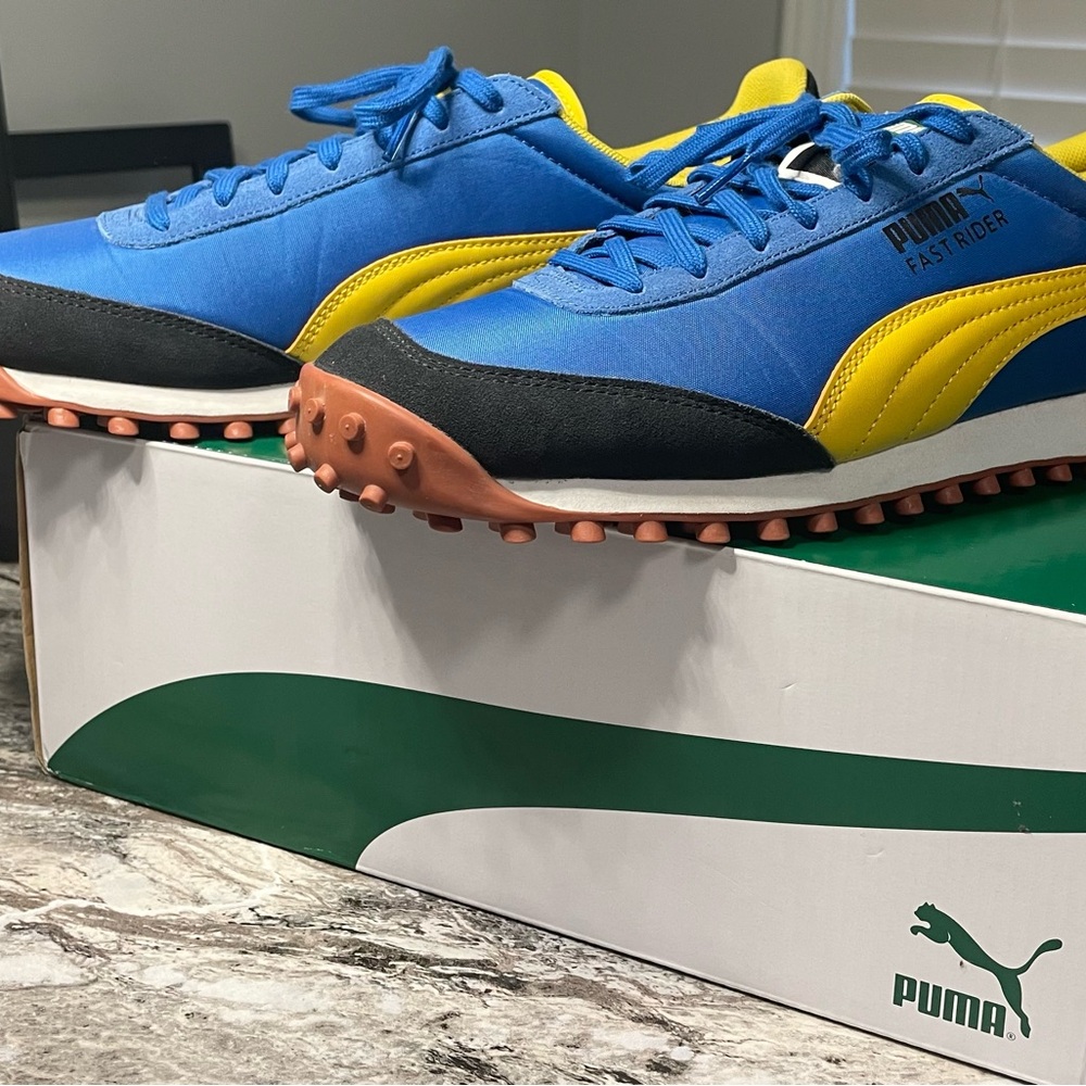Puma Fast Rider Sneakers - Blue and Yellow - Picture 6 of 8